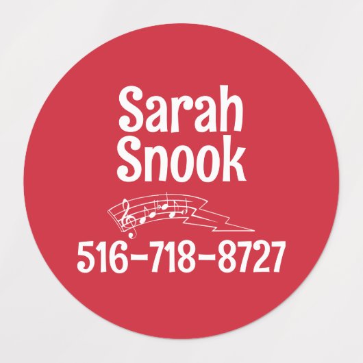 Choir Red, Gray, Black, White Customizable Iron-On Labels (Design 2)