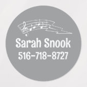 Choir Red, Gray, Black, White Customizable Iron-On Labels (Design 1)