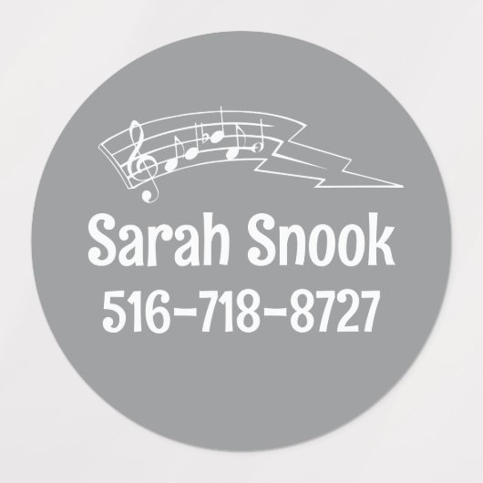 Choir Red, Gray, Black, White Customizable Iron-On Labels (Design 1)