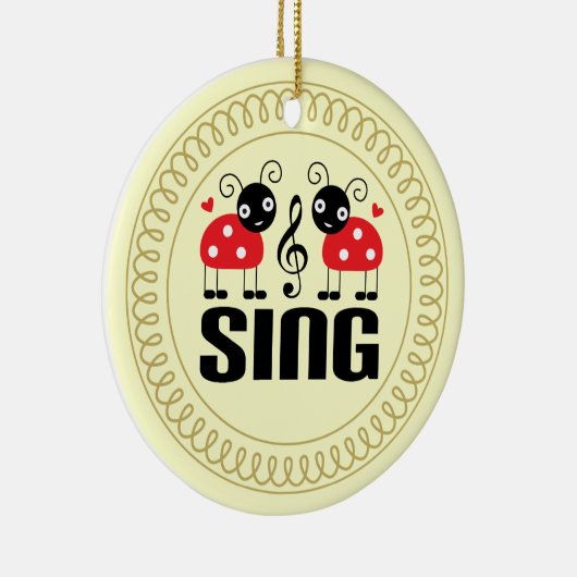 Choir Sing Ladybug Music Ornament Gift (Rechts)