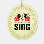 Choir Sing Ladybug Music Ornament Gift (Links)