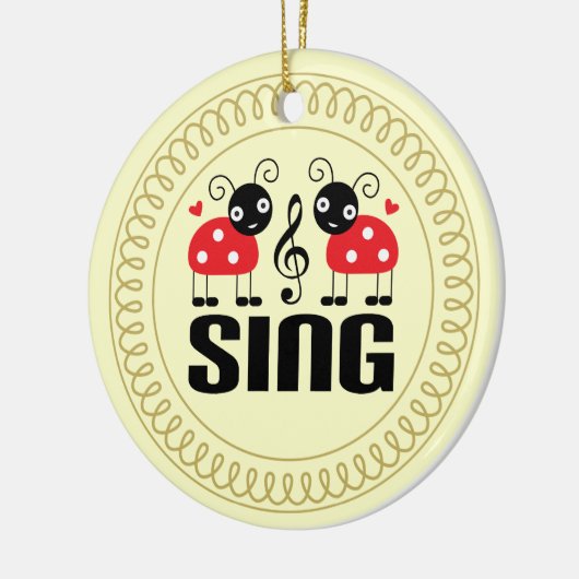 Choir Sing Ladybug Music Ornament Gift (Links)
