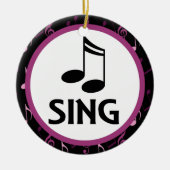 Choir Sing Music Kerstmis Keepomwille Ornament (Voorkant)