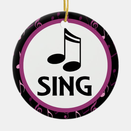 Choir Sing Music Kerstmis Keepomwille Ornament (Voorkant)