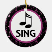 Choir Sing Music Kerstmis Keepomwille Ornament (Voorkant)