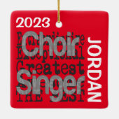 Choir Singer Extraordinaire CUSTOM Keramisch Ornament (Achterkant)