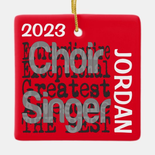 Choir Singer Extraordinaire CUSTOM Keramisch Ornament (Voorkant)