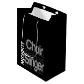 Choir Singer Extraordinaire CUSTOM Medium Cadeauzakje (Voorkant Gekanteld)
