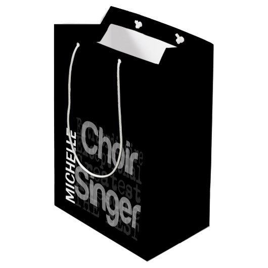 Choir Singer Extraordinaire CUSTOM Medium Cadeauzakje (Achterkant Gekanteld)