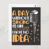 Choir Singer Karaoke Microphone Song Music Lover Briefkaart (Voorkant / Achterkant)