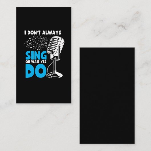 Choir Singer Karaoke Queen Musician Music Lover Visitekaartje (Voorkant / Achterkant)