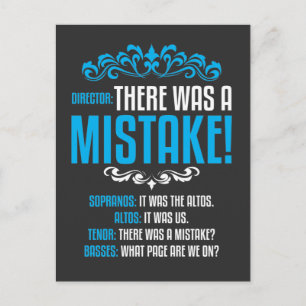 Choir Singer Musical Director Soprano Alto Briefkaart