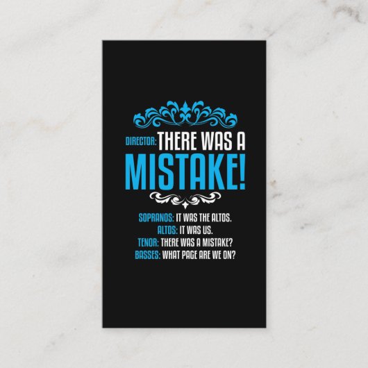 Choir Singer Musical Director Soprano Alto Visitekaartje (Voorkant)