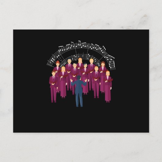Choir Singing Choral Music Chorus Conductor Gift Briefkaart (Voorkant)