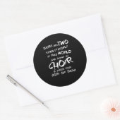 Choir Singing Chorus Choral Music Conductor Gift Ronde Sticker (Envelop)