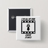 Choir Stunts Vierkante Button 5,1 Cm (Voorkant /achterkant)