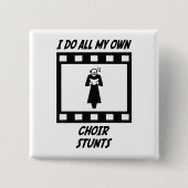 Choir Stunts Vierkante Button 5,1 Cm (Voorkant)