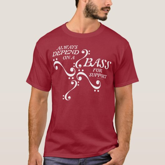 Choir T-Shirt-Bass voor ondersteuning 12 T-shirt (Voorkant)