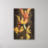 Choir van Angels door Simon Marmion, renaissance A Canvas Afdruk (Voorkant)