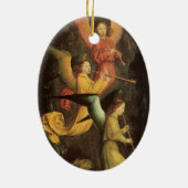 Choir van Angels door Simon Marmion, renaissance A Keramisch Ornament (Achterkant)