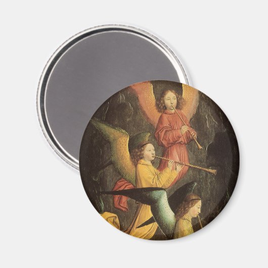 Choir van Angels door Simon Marmion, renaissance A Magneet (Voorkant / Achterkant)