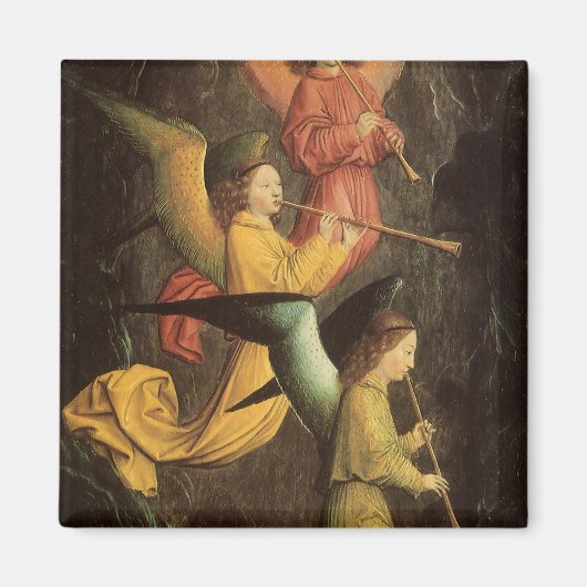 Choir van Angels door Simon Marmion, renaissance A Magneet (Voorkant)