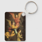 Choir van Angels door Simon Marmion, renaissance A Sleutelhanger (Achterkant)