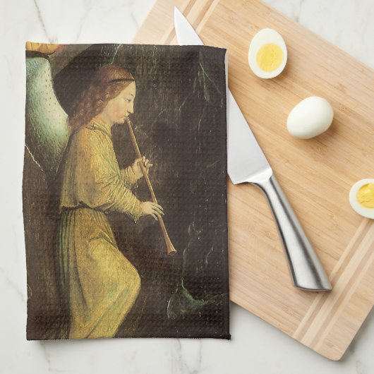 Choir van Angels door Simon Marmion, renaissance A Theedoek (Quarter Fold)