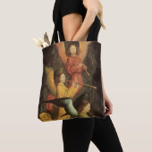 Choir van Angels door Simon Marmion, renaissance A Tote Bag (Dichtbij)