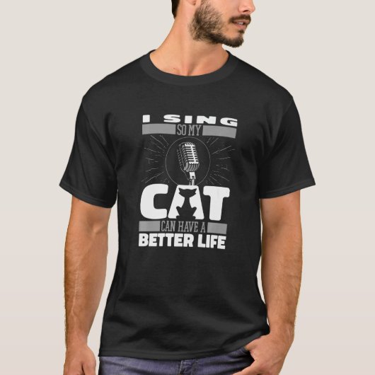 Choirmaster Cat Singing Singer Choir Director T-shirt (Voorkant)