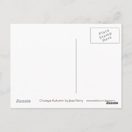 Choisya Autumn 2 briefkaart (Achterkant)