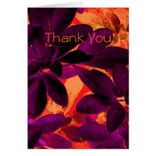 Choisya Autumn 3 "Dank u" briefkaart verticaal