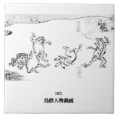 Chōjū-jinbutsu-giga , 鳥獣人物戯画 tegeltje (Voorkant)