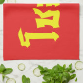 Chok Dee ~ Good Luck in het Thaise Taalscript Theedoek (Gevouwen)