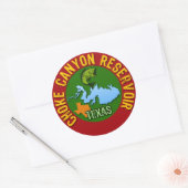 Choke Canyon Reservoir, Texas Ronde Sticker (Envelop)