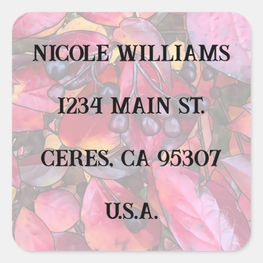 Chokecherries Adreslabel - Envelope Stickers (Voorkant)