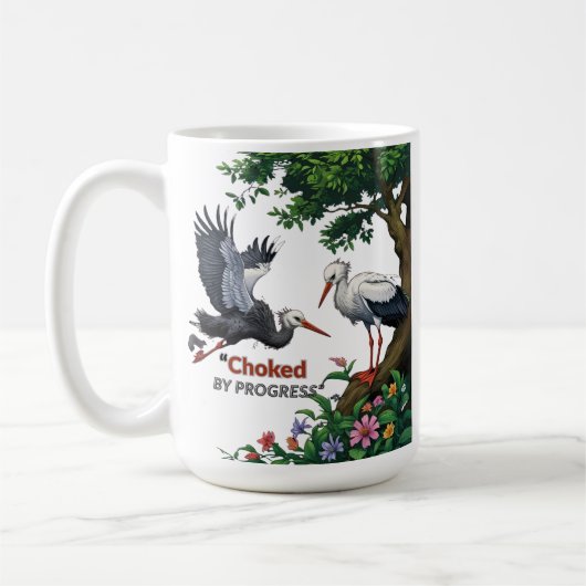 Choked by Progress – Eco Awareness Mug Koffiemok (Links)