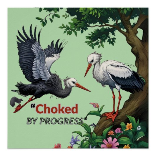 Choked by Progress Perfect Poster (Voorkant)