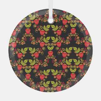 Chokhloma Russische bessen: traditionele stijl Glas Ornament