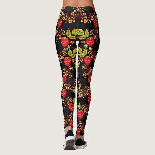 Chokhloma Russische bessen: traditionele stijl Leggings (Achterkant)