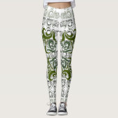 Chokhloma zeewierpatroon leggings (Voorkant)