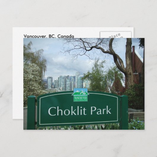 Choklit Park Vancouver, BC Briefkaart (Voorkant / Achterkant)