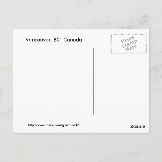 Choklit Park Vancouver, BC Briefkaart (Achterkant)