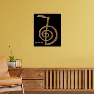 ChoKu Rei Healing Reiki Symbool Hand getrokken kun Poster