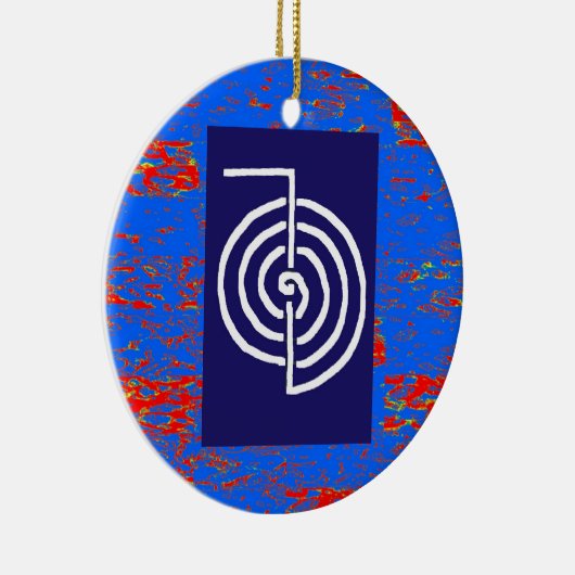 CHOKUREI Reiki Basic Healing Symbol SJABLOON gift Keramisch Ornament (Rechts)