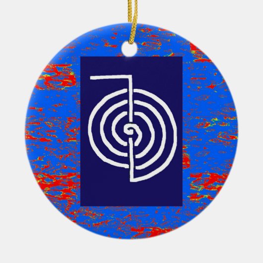 CHOKUREI Reiki Basic Healing Symbol SJABLOON gift Keramisch Ornament (Voorkant)