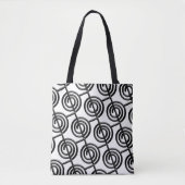 Chokurie Tilted Black op White Tote Bag (Voorkant)
