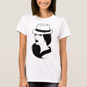 Chola Mexican Latina Girl Womans Face Art T-shirt