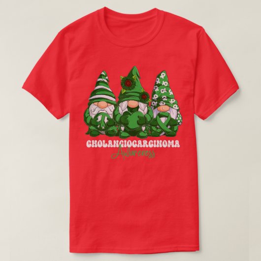 Cholangiocarcinoom Bewustmafheid Maand Green Ribbo T-shirt (Design voorkant)
