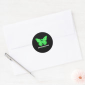 Cholangiocarcinoom bewustzijn maand groen lint Bu Ronde Sticker (Envelop)